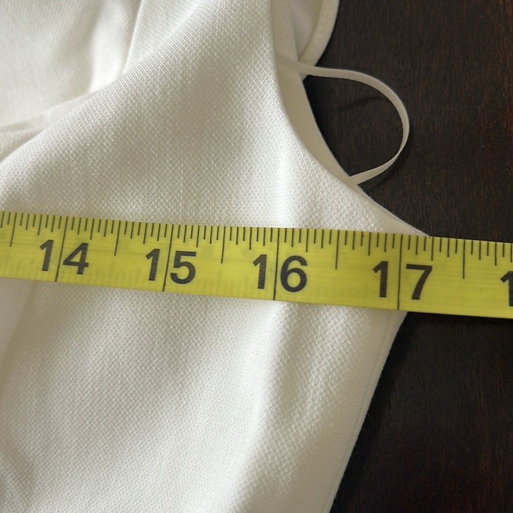๐ French Connection White Mini Dress with Ruffle Sleeves - Picture 13 of 15